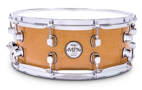 Mapex MPX цельнокленовый малый барабан размером 14 x 5,5 дюйма с естественной отделкой и хромированной фурнитурой
