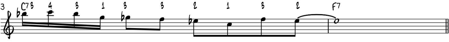 Легкий фанковый блюзовый фортепианный рифф с использованием поворотов и блюзовой гаммы
