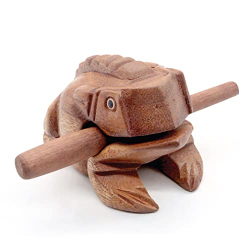 4 Inches Frog Guiro Rasp Small Instrument Музыкальный деревянный перкуссионный стол Аксессуары Frog Noise Maker и для классной музыки Идеи подарков Забавные инструменты из натурального дерева