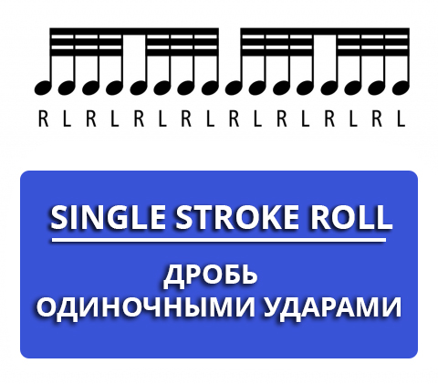 Как играть рудименты Single Stroke Roll